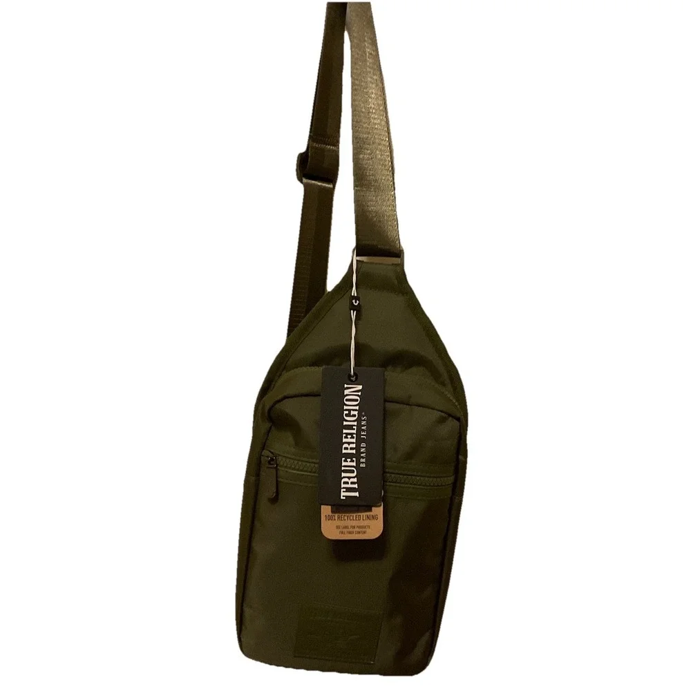 True Religion Yeta Unisex Adult Crossbody Bag, Medium - Green‎